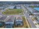 An aerial view of a community featuring homes, green spaces, roadways and neighborhood ponds at 178 Marcello Blvd, Kissimmee, FL 34746