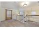 Spacious second story hallway with neutral carpet, white wainscoting, and natural light, perfect for a growing Gathering at 10384 Se 41St Ter, Belleview, FL 34420