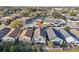 Aerial view of the neighborhood with houses featuring backyard pools at 11136 Einbender Rd, Orlando, FL 32825