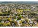 Wide aerial view of a residential neighborhood with mature trees and well-maintained homes on sunny day at 1243 Osprey Way, Apopka, FL 32712