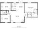 Floor plan of home showing layout of rooms including bedrooms, bathrooms, kitchen, and living room at 17445 Hillside Dr, Montverde, FL 34756