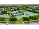 Community aerial showcasing the pool, tennis and basketball courts, playground and lush landscaping at 2137 Blackjack Oak St, Ocoee, FL 34761