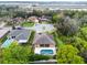 Aerial view of the home in a cul-de-sac with a private pool surrounded by lush landscaping at 2137 Blackjack Oak St, Ocoee, FL 34761