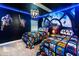 Themed bedroom with 'Star Wars' decor including beds, murals, and lighting fixtures at 2839 Bookmark Dr, Kissimmee, FL 34746