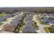 Elevated view of a neighborhood with manicured lawns and varied home styles in a green setting at 3202 Condrey Ct, The Villages, FL 32163