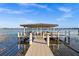 Picturesque dock extends into the serene lake, complete with a covered seating area at 12264 Montalcino Cir, Windermere, FL 34786