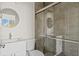 Bathroom featuring a glass enclosed shower and modern vanity at 15240 Sw 43Rd Ct, Ocala, FL 34473