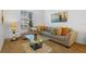 Living room with a large sofa, a glass coffee table, and decorative throw pillows at 390 Miro Dr, Davenport, FL 33837