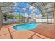 Screened-in pool with an inground pool, lights, and spacious deck at 477 Bohannon Blvd, Orlando, FL 32824