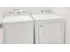 Clean laundry room with a white washer and dryer at 537 Marcello Blvd, Kissimmee, FL 34746