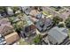 An aerial view showcasing the house and its well-maintained surroundings at 627 N Hyer Ave, Orlando, FL 32803