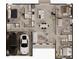 Detailed floor plan showcasing bedrooms, bathrooms, kitchen, living areas, and garage with cars at 773 Marion Oaks Pass, Ocala, FL 34473