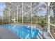 Relaxing screened pool area with a stunning crystal-clear pool and a lovely tile accent detail at 1024 Harbor Hill St, Winter Garden, FL 34787