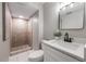 Modern bathroom with a walk-in shower, sleek fixtures, and a contemporary vanity at 103 Ford Ave, Altamonte Springs, FL 32701