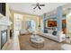 Spacious living room showcasing an open-concept layout at 3978 Old Dunn Rd, Apopka, FL 32712