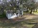 Aerial view of two storage sheds in the backyard at 1157 Schooner Dr, Kissimmee, FL 34744