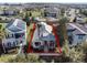 Aerial view of the property showcasing the home's layout and surrounding community at 1990 Appalachee Cir, Tavares, FL 32778