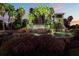 Beautiful community entrance featuring a stone waterfall and tropical landscaping at 1990 Appalachee Cir, Tavares, FL 32778