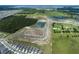 Vast aerial view of a neighborhood showcasing new construction, ponds, and green spaces at 6825 Yellow Warbler Bnd, St Cloud, FL 34773