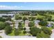 A beautiful aerial view showcases a residential neighborhood with tree-lined streets and community green spaces at 932 Classic View Dr, Auburndale, FL 33823
