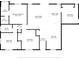 Detailed floor plan showcasing the layout of rooms, including bedrooms, living area, and kitchen at 153 Illinois Ave, Babson Park, FL 33827