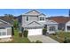 Two-story home featuring a manicured lawn, two car garage and neutral color scheme at 2263 Mallard Creek Cir, Kissimmee, FL 34743