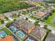 Expansive community with winding streets, lush landscaping, and backyard pools, creating a desirable neighborhood at 2551 Dharma Cir, Kissimmee, FL 34746