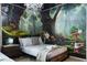 Alice in Wonderland themed bedroom featuring wall art, decorative lighting, and furniture at 4157 Lana Ave, Davenport, FL 33897