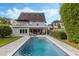 A beautiful backyard showcasing a long swimming pool and a covered patio perfect for outdoor entertaining at 421 E Gore St, Orlando, FL 32806
