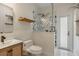 Modern bathroom featuring a glass shower, stylish vanity, and contemporary fixtures at 421 E Gore St, Orlando, FL 32806