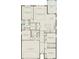Floor plan showing the layout of the home with the placement of the kitchen, rooms, and garage at 6744 Willow View Ave, Orlando, FL 32829
