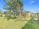 Spacious backyard with mature trees and well-maintained lawn at 123 Vitoria Rd, Davenport, FL 33837