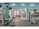 Bright community gym featuring modern exercise equipment and separate ' room with windows at 18417 Oliver Twist Way, Winter Garden, FL 34787