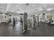 Spacious gym with a variety of modern exercise equipment and ample natural light from large windows at 18417 Oliver Twist Way, Winter Garden, FL 34787