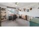 Bedroom featuring a ceiling fan, desk, and decorative animal motifs at 3262 Amaca Cir, Orlando, FL 32837