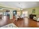 Open-concept dining room, with hardwood floors and lots of light at 3262 Amaca Cir, Orlando, FL 32837