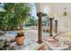 Beautiful courtyard with hot tub, flowers, archways, and greenery, perfect for relaxation and outdoor living at 400 W Par St, Orlando, FL 32804