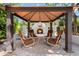 Beautiful gazebo features a charming fireplace and seating area at 400 W Par St, Orlando, FL 32804