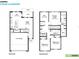 Detailed two-story floor plan showcasing layout of bedrooms, kitchen, and living areas at 6689 Horseshoe Lane Way, St Cloud, FL 34773