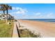 Beach access from the property with green space, stairs, and the beach at 815 Ocean Shore Blvd # U7A, Ormond Beach, FL 32176