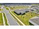 Aerial view of a residential community featuring green spaces, sidewalks, and well-maintained homes at 545 Jerry Ln, Haines City, FL 33844
