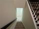 View looking down staircase with carpeted steps and modern railing at 7606 Loon Ave, Winter Garden, FL 34787