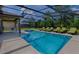 Inviting screened-in pool and spa with lounge chairs, perfect for relaxation and entertaining outdoors at 9114 Stromboli Ct, Kissimmee, FL 34747