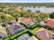 A great aerial view of the property's location near a lake and mature trees at 1246 Pallister Ln, Lake Mary, FL 32746
