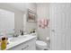 Elegant bathroom with a vanity, decorative towels, and a functional layout at 1246 Pallister Ln, Lake Mary, FL 32746