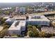 Panoramic aerial shot showing the apartments, highway access, and nearby lakes at 206 E South St # 1030, Orlando, FL 32801