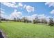 Spacious backyard featuring lush green lawn and black metal fence at 9014 Sonoma Coast Dr, Winter Garden, FL 34787