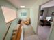 Hallway with carpet and a view of the office and a skylight at 124 Godfrey Rd, Edgewater, FL 32141