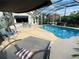 Inviting pool area with a bar, a covered lanai, and ample space for lounging, perfect for enjoying the outdoors at 124 Godfrey Rd, Edgewater, FL 32141