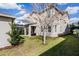 Spacious backyard featuring green grass, stucco home, and shade tree perfect for outdoor activities at 14214 Shocklach Dr, Winter Garden, FL 34787